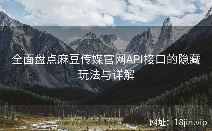 全面盘点麻豆传媒官网API接口的隐藏玩法与详解