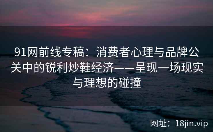 91网前线专稿：消费者心理与品牌公关中的锐利炒鞋经济——呈现一场现实与理想的碰撞  第1张
