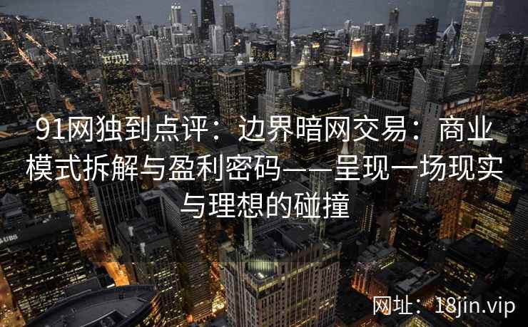 91网独到点评：边界暗网交易：商业模式拆解与盈利密码——呈现一场现实与理想的碰撞  第2张