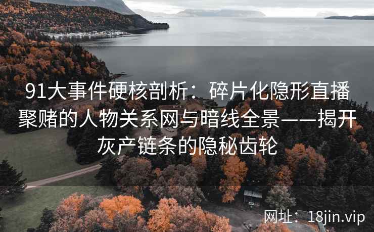 91大事件硬核剖析：碎片化隐形直播聚赌的人物关系网与暗线全景——揭开灰产链条的隐秘齿轮  第2张