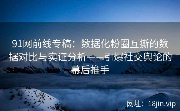 91网前线专稿：数据化粉圈互撕的数据对比与实证分析——引爆社交舆论的幕后推手  第2张