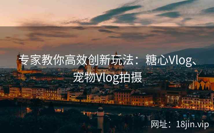 专家教你高效创新玩法：糖心Vlog、宠物Vlog拍摄  第2张