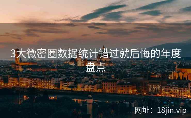3大微密圈数据统计错过就后悔的年度盘点