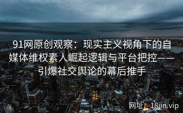 91网原创观察：现实主义视角下的自媒体维权素人崛起逻辑与平台把控——引爆社交舆论的幕后推手